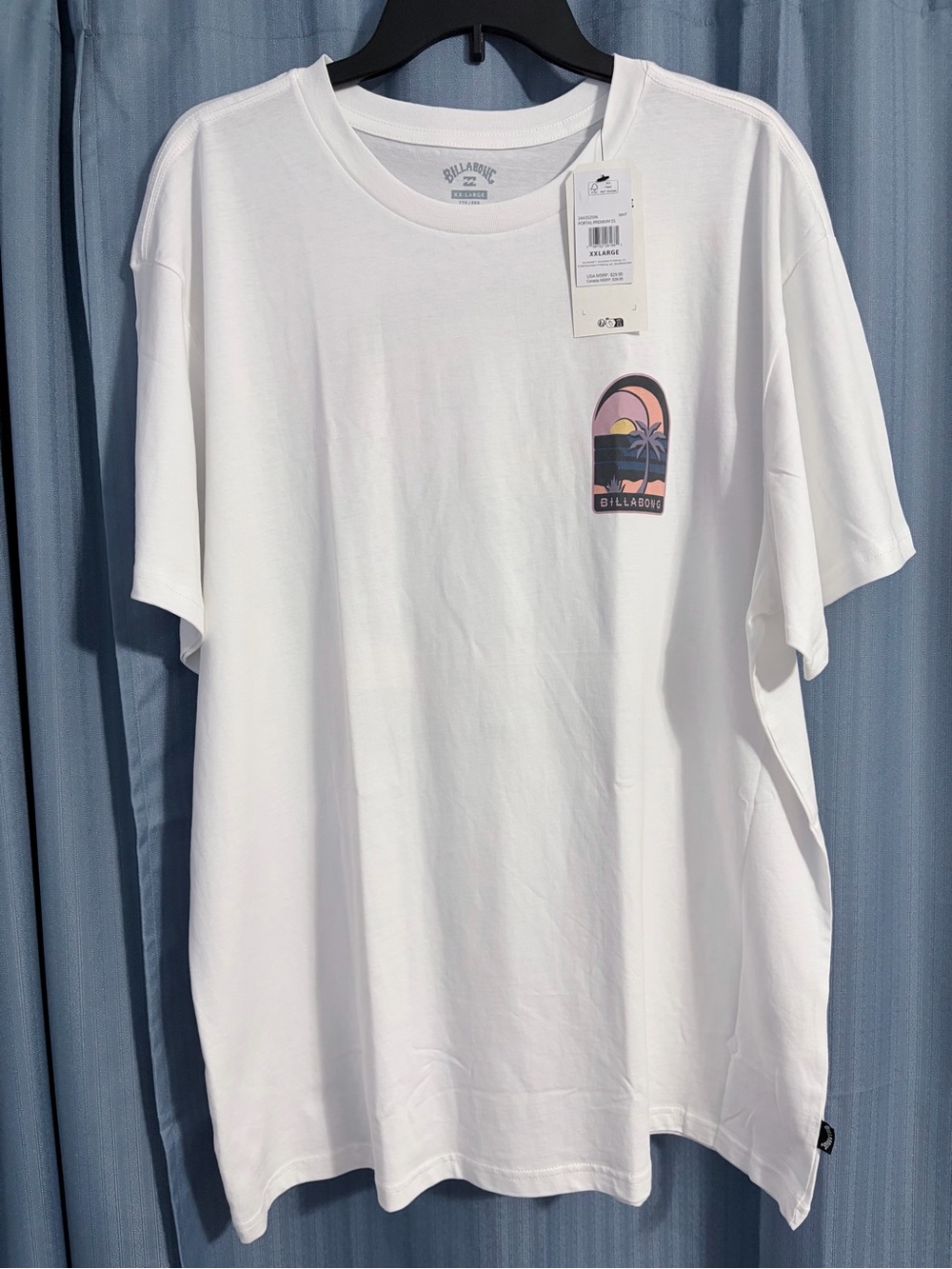 Billabong Men’s White Graphic Premium T-shirt Size XXL